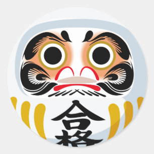 Daruma Doll Runt Klistermärke