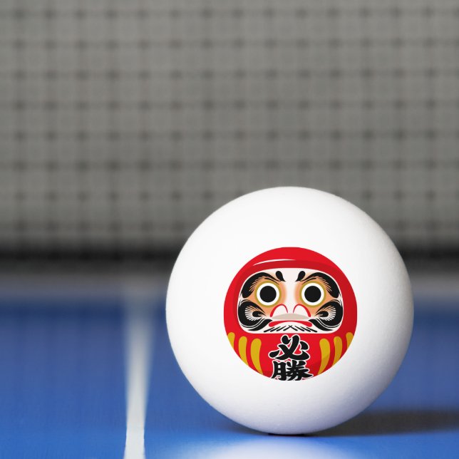 Daruma doll (traditional Japanese good luck charm) Pingisboll (Netto)