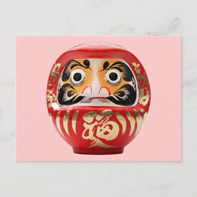 Daruma doll vykort (Framsida)