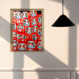 Daruma Dolls Painting av Alfred Fox Canvastryck