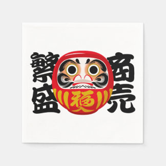 Daruma för affärsframgång och välstånd pappersservett