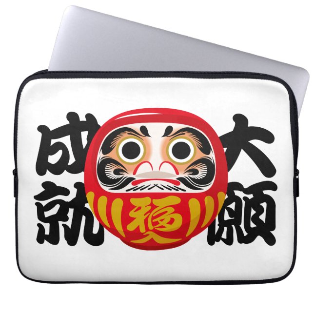 Daruma för Fulfill Big Dreams & Önskemål Laptop Fodral (Framsidan)