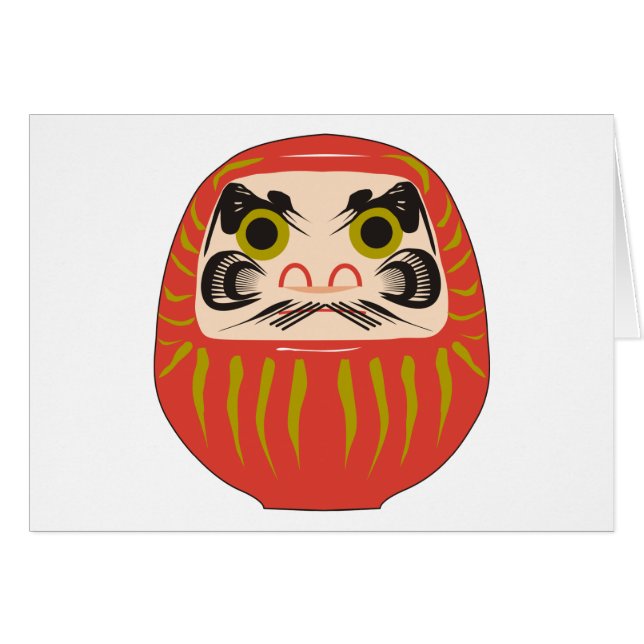 Daruma Hälsningskort (Framsidan Horizontal)