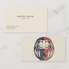 Daruma & Hidden Cat Business Cards Visitkort