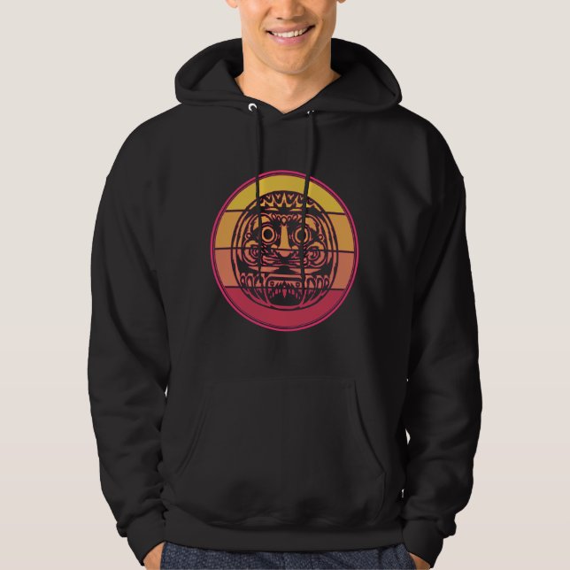 Daruma Lucky Charm Figure Hoodie (Framsida)
