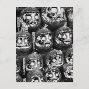 Daruma Lyckobringande Dockor från Japan Vykort