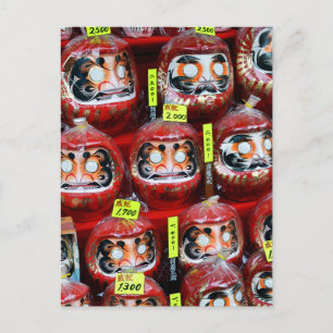 Daruma Lyckodockor från Japan Vykort