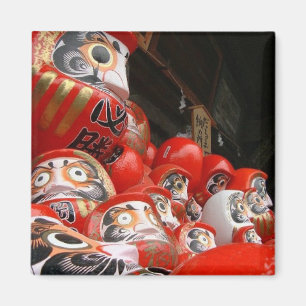 Daruma San japanska lycka tilldockor Magnet