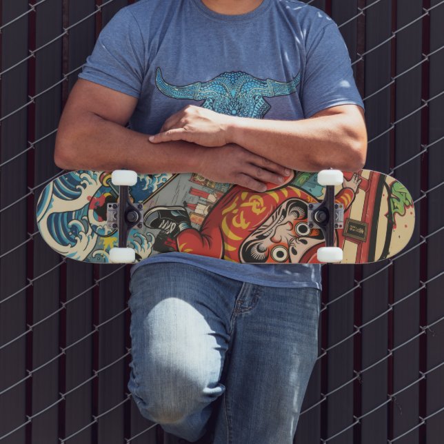 Daruma Skateboard – Japanese Ukiyo-e Street Art (Utomhus 3)