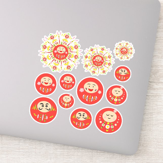 Daruma-sort Klistermärken (Detalj)