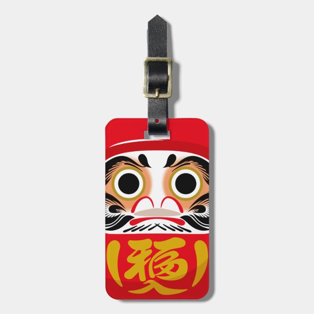Darumadoll (traditionell japansk charm från lycka  bagagebricka (Vertikal Framsida)