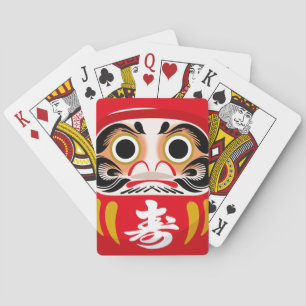 Darumadoll (traditionell japansk charm från lycka casinokort