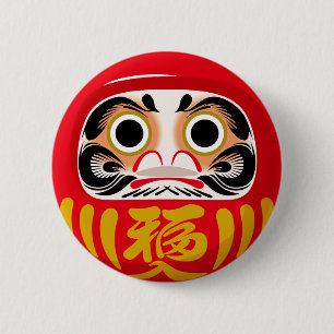 Darumadoll (traditionell japansk charm från lycka knapp