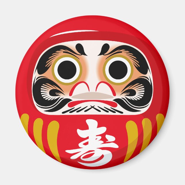 Darumadoll (traditionell japansk charm från lycka  magnet (Framsidan)