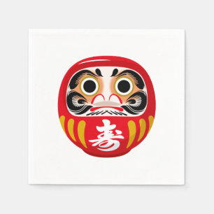 Darumadoll (traditionell japansk charm från lycka pappersservett