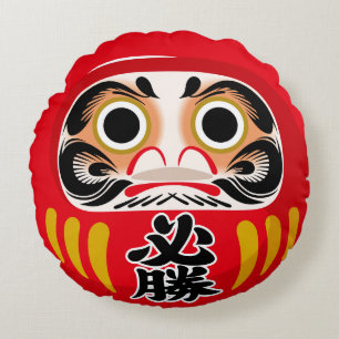 Darumadoll (traditionell japansk charm från lycka  rund kudde