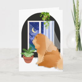 DÄRUTE NÅGONSTANS  Chow konstkort Kort