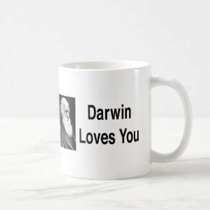 Darwin älskar dig 2 kaffemugg