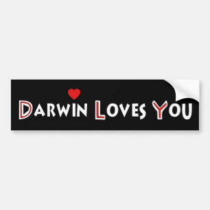 Darwin älskar dig bildekal