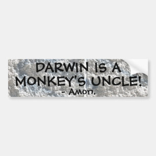 Darwin är en apa uncle! bildekal