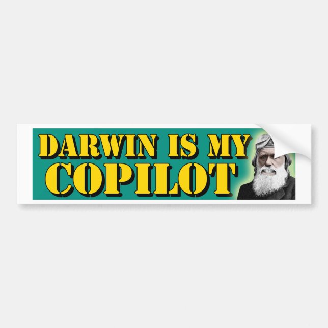 Darwin är min Copilot Bildekal (Framsidan)