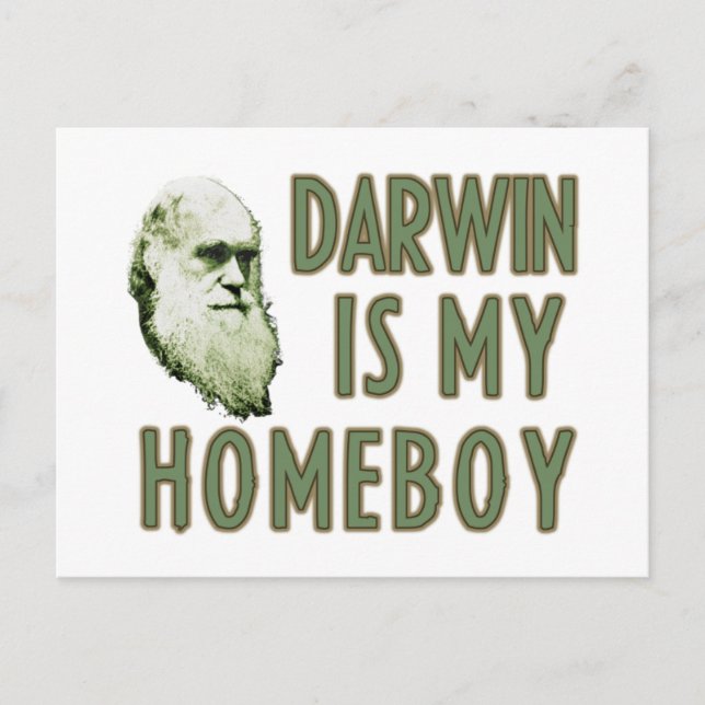 Darwin är min hempojke vykort (Framsida)
