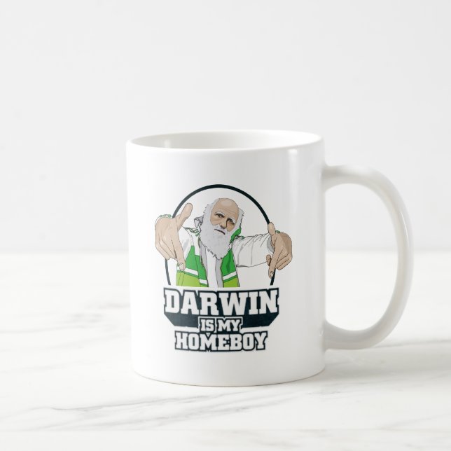 Darwin är min Homeboy (full färg) Kaffemugg (Höger)