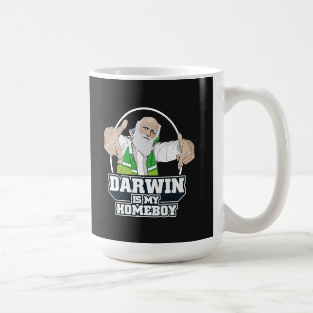 Darwin är min Homeboy (full färg) Kaffemugg (Höger)