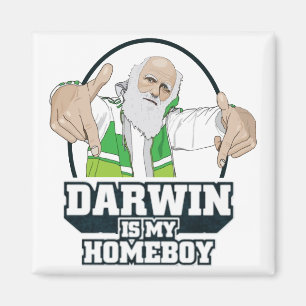 Darwin är min Homeboy (full färg) Magnet