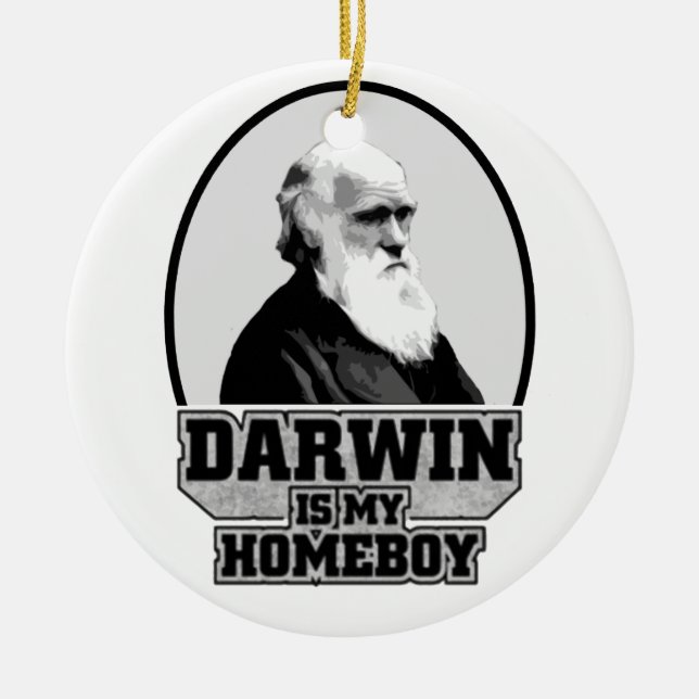 Darwin är min Homeboy Julgransprydnad Keramik (Framsidan)