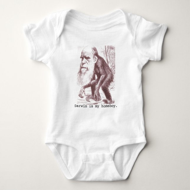 Darwin är min homeboy tee shirt (Framsida)