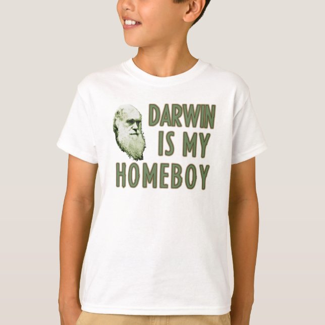 Darwin är min Homeboy Tee Shirt (Framsida)