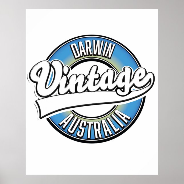 Darwin australia Vintage logotyp Poster (Framsidan)
