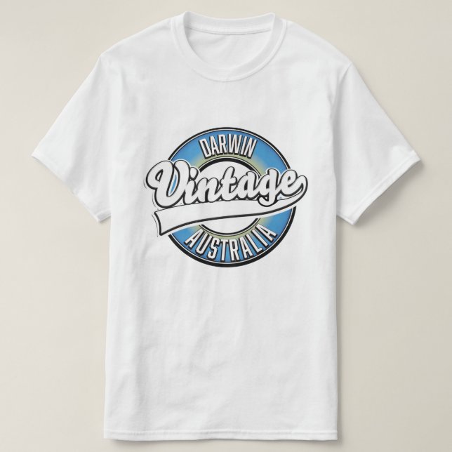 Darwin australia Vintage logotyp T Shirt (Design framsida)