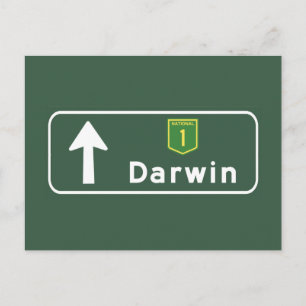 Darwin, Australiens vägskylt Vykort