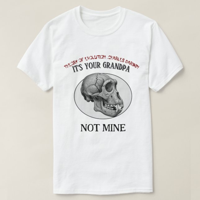 Darwin Evolution T-Shirt: Din morfarT-Shirt T Shirt (Design framsida)