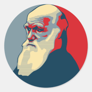 Darwin, ingen text runt klistermärke