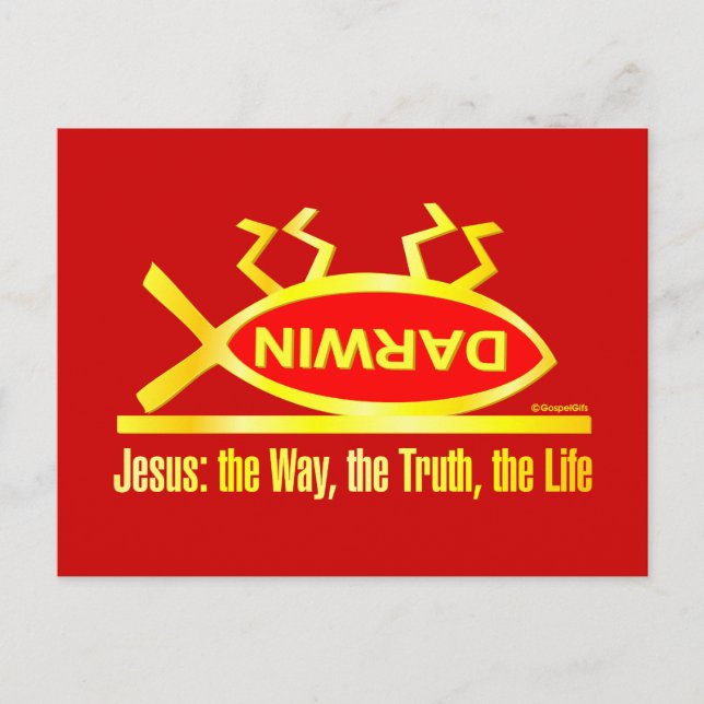 Darwin is Dead Vykort (Framsida)