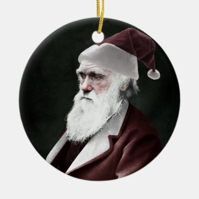 Darwin jultomten julgransprydnad keramik (Framsidan)