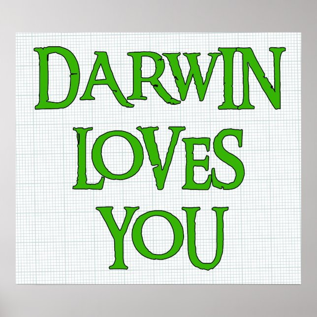 Darwin Kärlek You Poster (Framsidan)