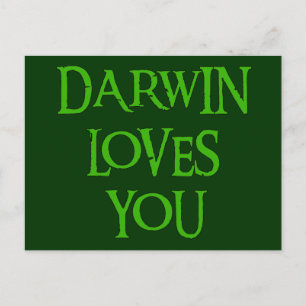 Darwin Kärlek You Vykort