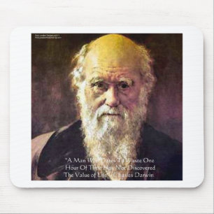 Darwin "Livets värde" Visdoms Citat Gåvor & Kort Musmatta