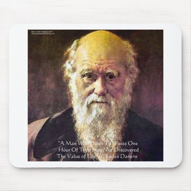 Darwin "Livets värde" Visdoms Citat Gåvor & Kort Musmatta (Framsidan)