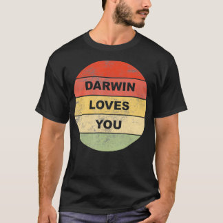 Darwin Loves You Atheist Pro Science Non Religious T Shirt