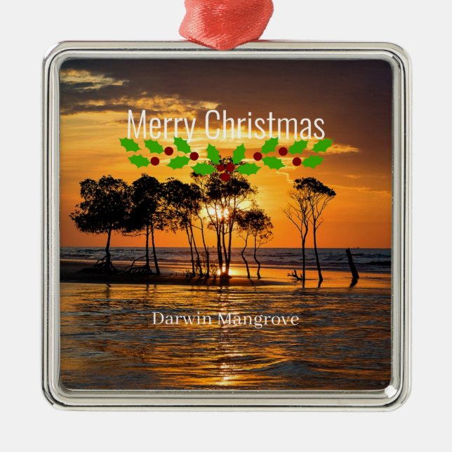 Darwin mangrove, God jul Julgransprydnad Metall (Framsidan)