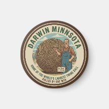 Darwin, Minnesota Trådboll Magnet