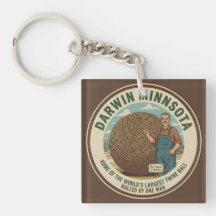 Darwin, Minnesota Twine Boll Coaster Nyckelring