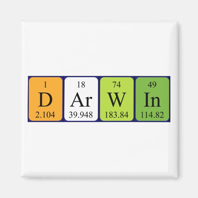 Darwin periodisk bord namn magnet (Framsidan)