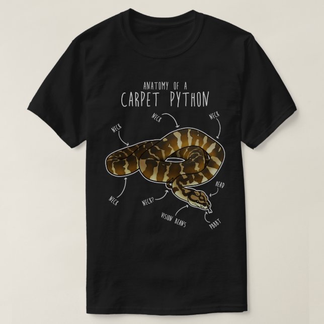 Darwin pet Python Snake Anatomy T Shirt (Design framsida)