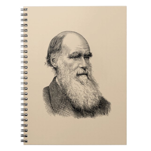 Darwin Porträtt Evolution/ Charles Darwin Anteckningsbok (Framsidan)